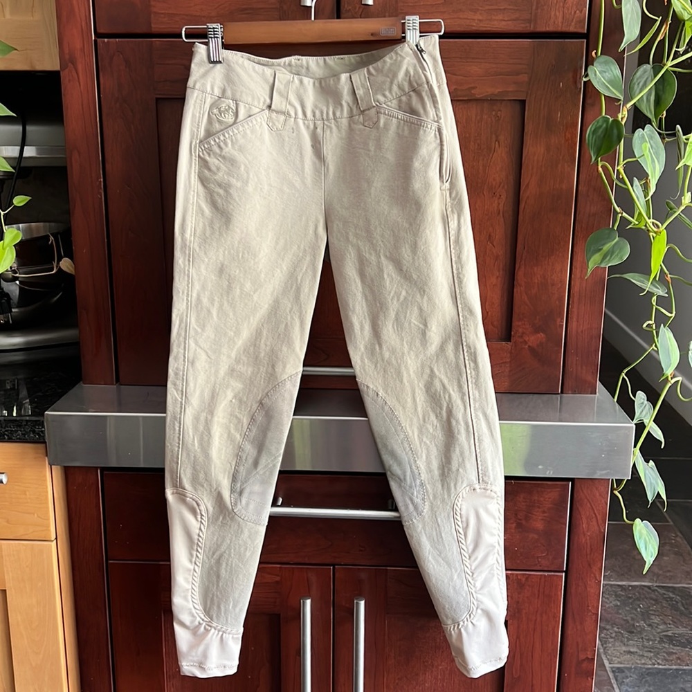 SmartPak Piper tan Show breeches side zip 26R
